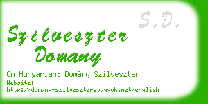 szilveszter domany business card